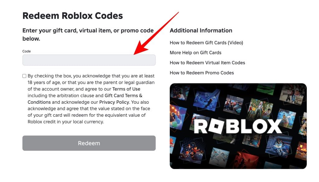 Redeem Roblox Game Codes
